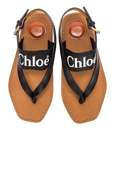 chloe flat sandal|chloe woody sandals outfit black.